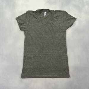 Women’s Medium American Apparel “The Track Shirt” Heather Gray 50/25/25